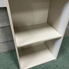 木製 3段 カラーボックス 本棚 飾り棚 収納棚 ホワイト 幅42cm×奥行29cm×高さ102cmの画像