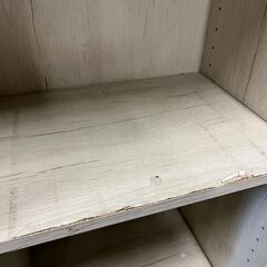 木製 3段 カラーボックス 本棚 飾り棚 収納棚 ホワイト 幅43cm×奥行30cm×高さ125cmの画像