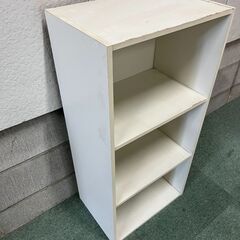 木製 3段 カラーボックス 本棚 飾り棚 収納棚 ホワイト 幅42cm×奥行29cm×高さ88cmの画像