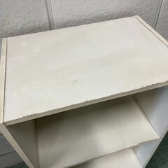 木製 3段 カラーボックス 本棚 飾り棚 収納棚 ホワイト 幅42cm×奥行29cm×高さ88cmの画像