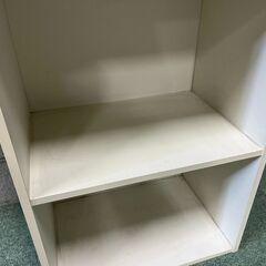 木製 3段 カラーボックス 本棚 飾り棚 収納棚 ホワイト 幅42cm×奥行29cm×高さ88cmの画像