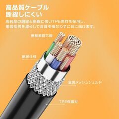 USB接続 イヤホン マイク付き パソコン用 長さ2.5m 通話可能 高音質 断線しにくい 軽量 インナーイヤー 有線 ゲーム テレワーク リモート 会議 イヤフォンの画像