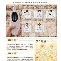 電気毛布 敷き 掛け兼用 190×130cm 5段階温度調整 4段階タイマーの画像