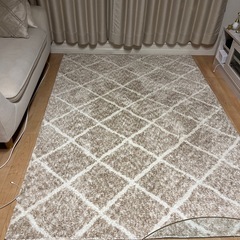 ベージュダイヤ　ベニワレン風ラグの画像