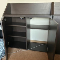 扉付きローチェスト◾️大・小◾️ダークブラウンの画像