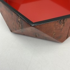 六角形ボウル　漆器　樺細工　ダイヤ鉢の画像