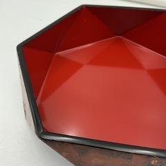 六角形ボウル　漆器　樺細工　ダイヤ鉢の画像