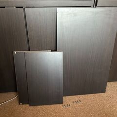 扉付きローチェスト◾️大・小◾️ダークブラウンの画像