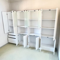 差し上げます 収納棚 本棚 ガラス戸つき (引き取り)の画像