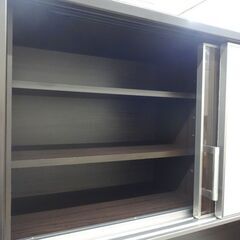 ニトリ 食器棚 キッチンボード ポスティア 120  ダークブラウン 寸法(約) 幅120×奥行50×高さ206cm 【モノ市場東浦店】125の画像