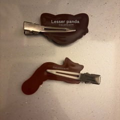 レッサーパンダ　へあくりヘアクリップの画像