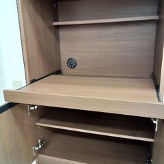 リユースのサカイ栃木店★ジモティ割あり★  食器棚 ブラウン W60×D42×H178 クリーニング済み TC11656の画像