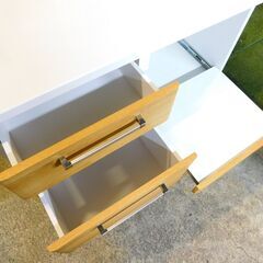 【JM883】♪配達&設置無料♪ リビンズ キッチンカウンター レンジボード カウンタータイプ 食器棚 レンジ台 幅90mの画像