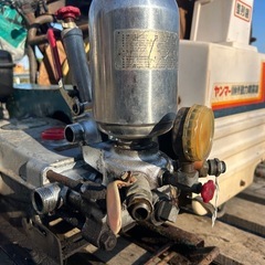 丸山　セット動噴　6馬力　動力噴霧器 造園　田んぼ　排水 消毒　除草　散水　潅水　防除　高圧洗浄　ホース約 120m付き 給水ホース排水ホース付き　宮崎の画像