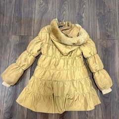 AIMABLE Aライン中綿ジャケット コート キャメル 140cm アウターの画像