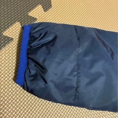 裏ボア　ダウンコート　青の画像