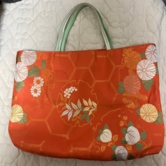 帯で作ったバッグの画像