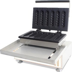 ワッフルメーカー ワッフルベーカー 電気 業務用 マフィンコーン ワッフルスティック 6個 ホットドッグマシン 画像参照 キッチンカーの画像