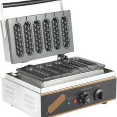 ワッフルメーカー ワッフルベーカー 電気 業務用 マフィンコーン ワッフルスティック 6個 ホットドッグマシン 画像参照 キッチンカーの画像