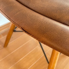 【中古】イームズシェルチェアDSW  ソフトレザータイプ　ブラウン　　の画像