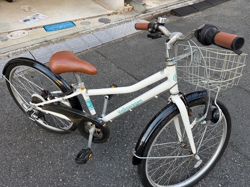 24型 子供　キッズ　自転車 Volkswagen 白　シティ