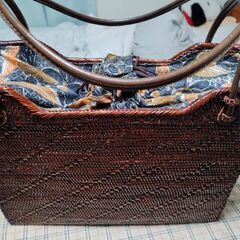 【新品同様】竹編かごバックの画像