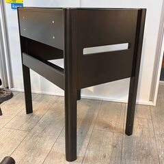 引出し付きデスク 机 テーブル ガラス天板 ブラック 黒 横幅60cm奥行45cm高さ70cm ★買取帝国 志木店の画像