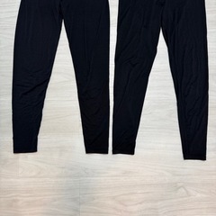 ユニクロ ヒートテック マタニティレギンスパンツ ブラック 2着セット 黒 Mの画像