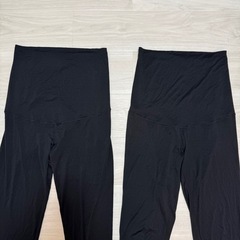 ユニクロ ヒートテック マタニティレギンスパンツ ブラック 2着セット 黒 Mの画像
