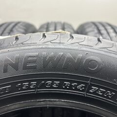 【新品】2025年製 BS BRIDGESTONE NEWNO 155/65R14 75H 14インチ 夏タイヤ 4本 ミラトコット ミライース ワゴンR タント等　(STP058)の画像