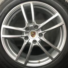 未走行に近い【MICHELIN X-ICE SNOW SUV 255/55R20 295/45R20】スタッドレス【Porsche カイエン 20インチ 9/10.5J5HPCD130+50/+64】 STA056の画像