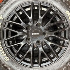 【MUDSTAR RADIAL A/T マッドスター 195/65R15】夏タイヤ【DCENTI 15インチ 6J5HPCD114.3+50】ホワイトレター ブラック ノア等　STH065の画像