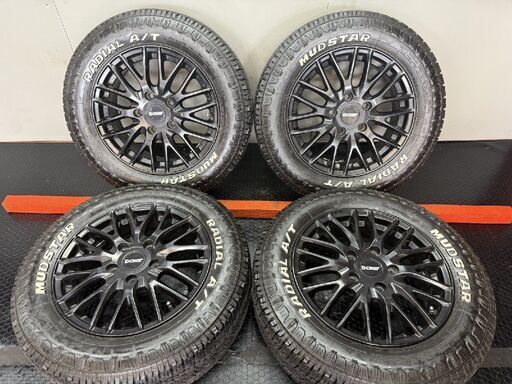 【MUDSTAR RADIAL A/T マッドスター 195/65R15】夏タイヤ【DCENTI 15インチ 6J5HPCD114.3+50】ホワイトレター ブラック ノア等　STH065
