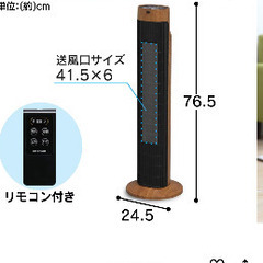 アイリスオーヤマ　縦型扇風機　やや難ありの画像