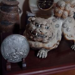 藤原重義！作の装飾・銀製のプレート・作品「鶴の舞」素晴らしい重厚感が有ります。の画像