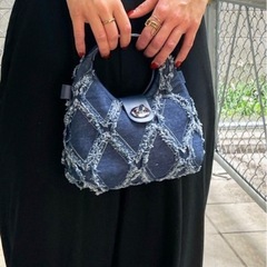 デニムミニショルダーバッグの画像