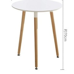 カフェテーブル　イームズテーブル直径60cm丸テーブルホワイトの画像