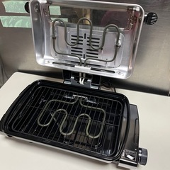 開封済未使用品 2023年製 アイリスオーヤマ マルチロースター フィッシュロースター EMT-1103 平面プレート付 グリル 調理器具 ③の画像