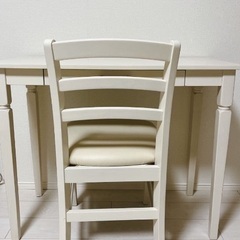 アンティーク調デスク、チェアセットの画像