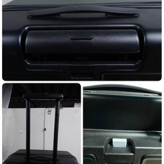 ● MUJI 無印良品 バーを自由に調節できる  ハード キャリーケース EEE0343A ブラック 75L TSAロック ファスナー式 スーツケース 中古 ③の画像