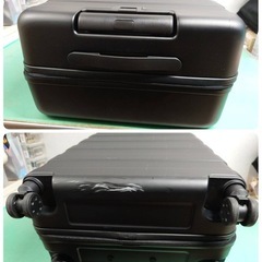 ● MUJI 無印良品 バーを自由に調節できる  ハード キャリーケース EEE0343A ブラック 75L TSAロック ファスナー式 スーツケース 中古 ③の画像