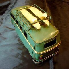 【雑貨】フォルクスワーゲン　マイクロバス　ブリキ製　インテリア雑貨の画像