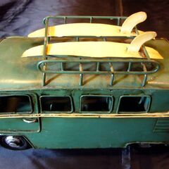 【雑貨】フォルクスワーゲン　マイクロバス　ブリキ製　インテリア雑貨の画像