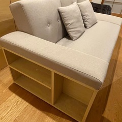 三人掛けソファ(ソファベット)収納付きの画像