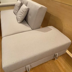 三人掛けソファ(ソファベット)収納付きの画像