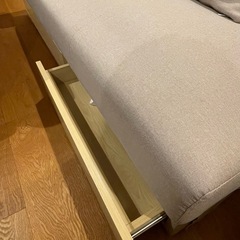 三人掛けソファ(ソファベット)収納付きの画像