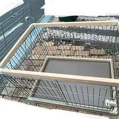 ペット　ゲージ　サークル　屋根付きの画像