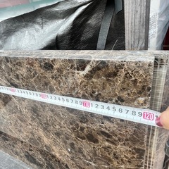 天然大理石天板ブラウンの画像