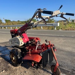 三菱　管理機 耕運機　　畝上げ 培士 5馬力 CT301 家庭菜園 ロータリー閉開  土あげ　溝上げ 培士  溝掘り　跳ね上げ　ヤンマー　ガソリンエンジン　宮崎　簡易始動動画ありの画像
