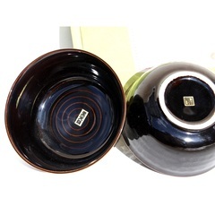 中鉢　黒天目　2個　直径16cm　深さ6cmの画像